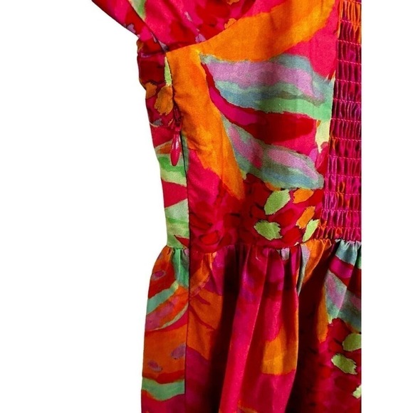 Farm Rio x Anthropologie Fruit Brush Puff Sleeve Midi Dress NWOT XS - Picture 8 of 10